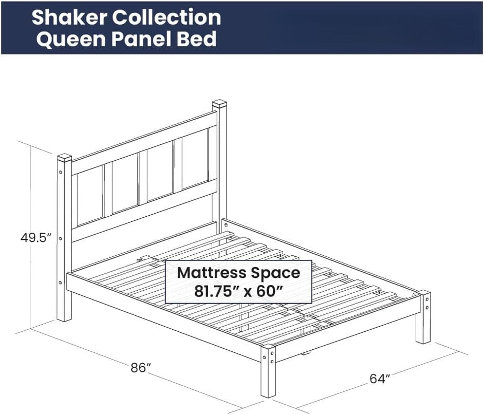 Espresso Shaker Queen Wood Bed