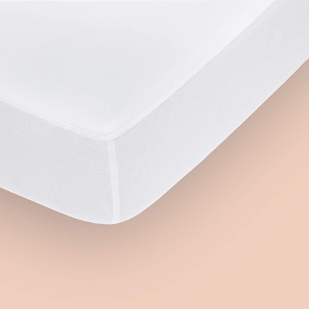 White Waterproof Queen Mattress Protector