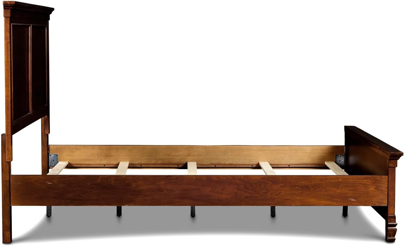 Cherry Wood Full Panel Bed Frame