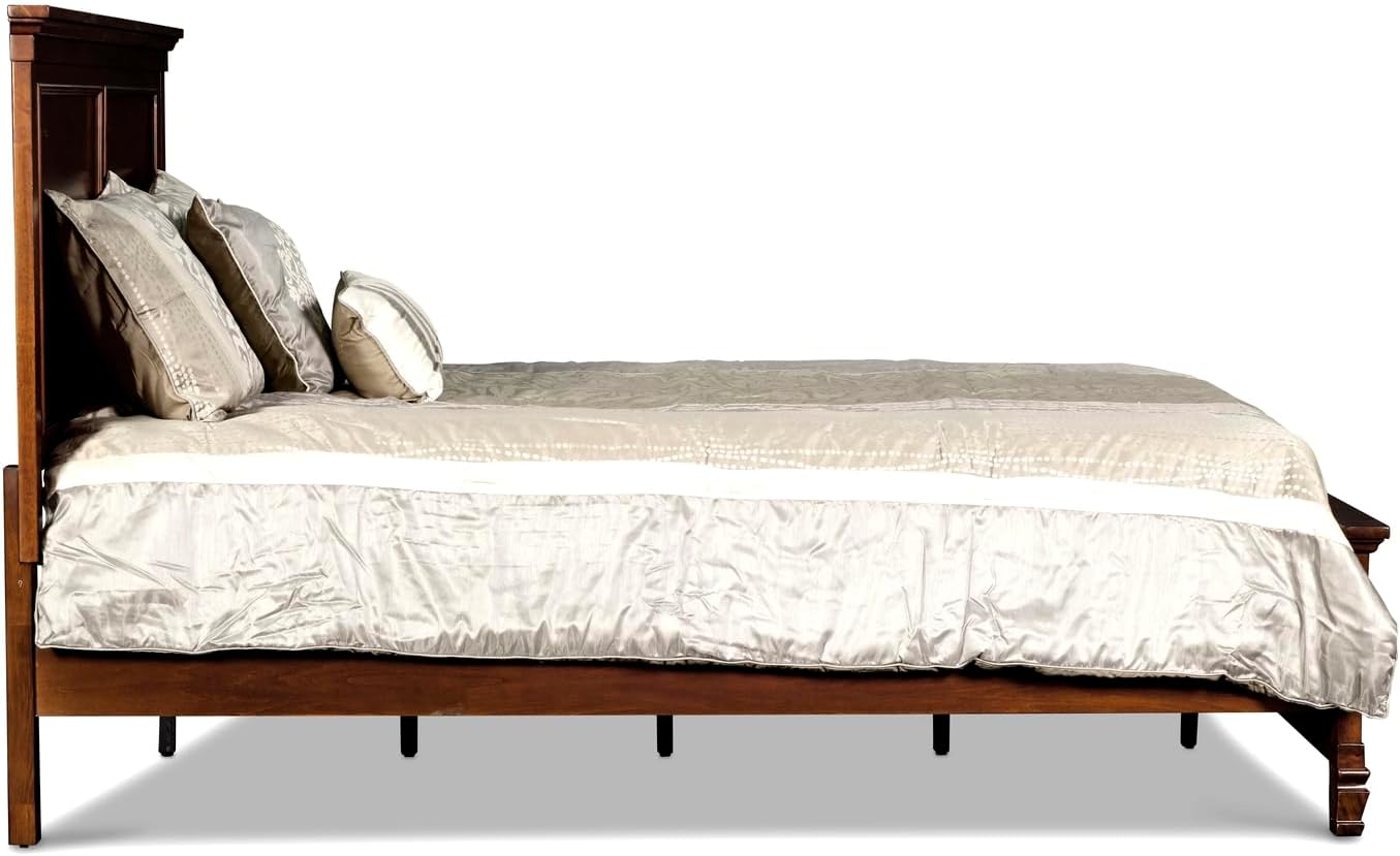 Cherry Wood Full Panel Bed Frame