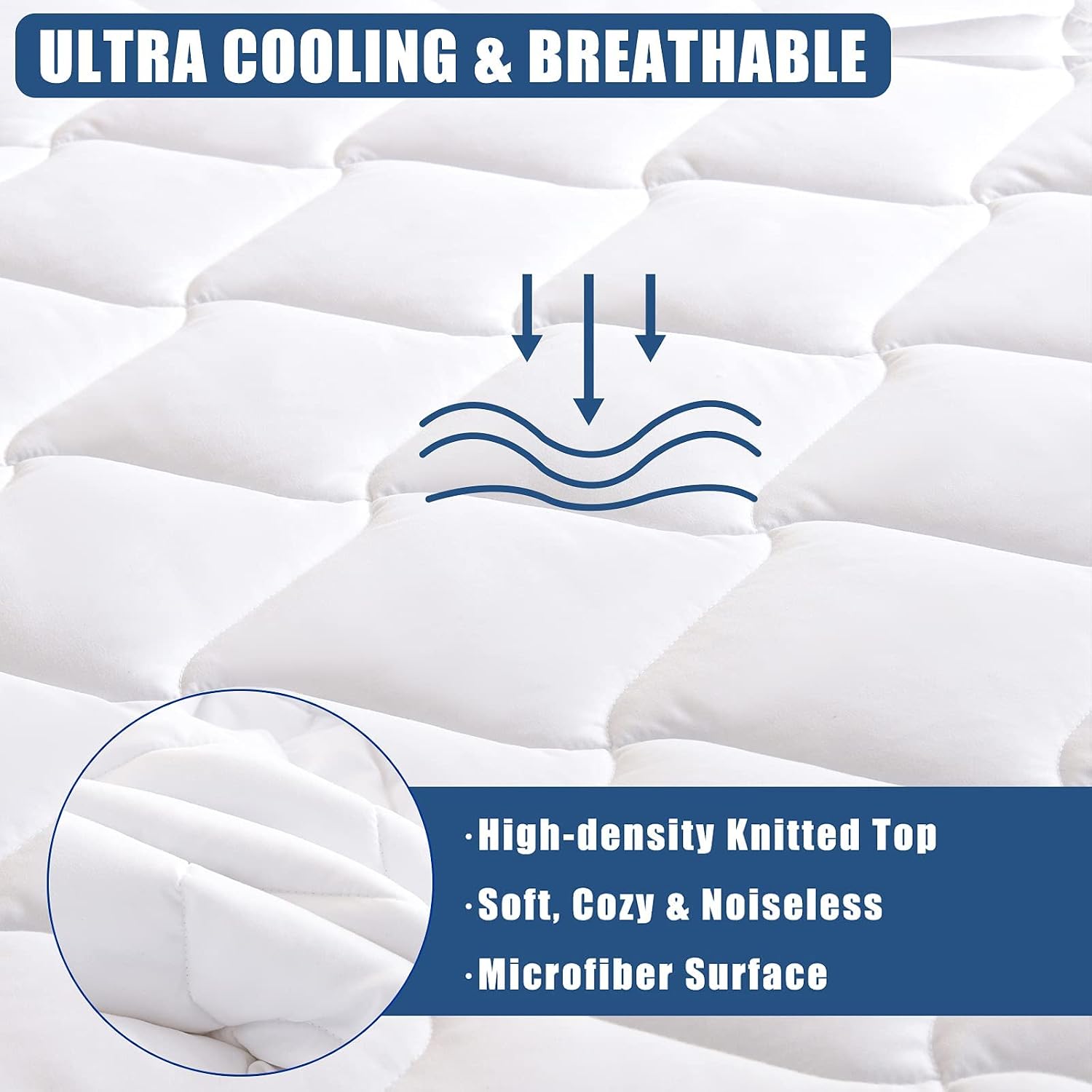 Waterproof Quilted King Mattress Pad