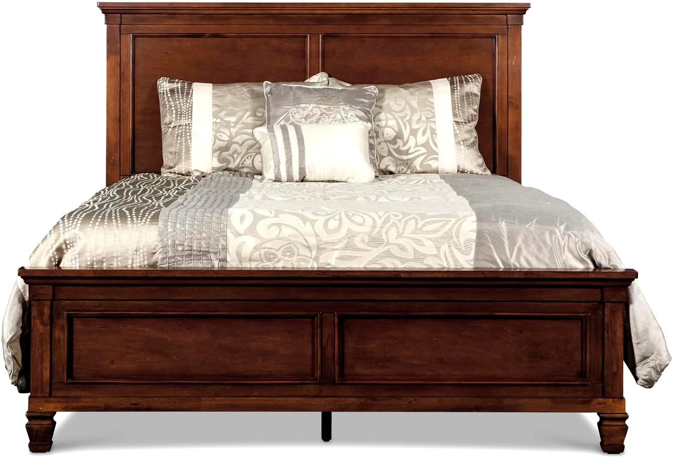 Cherry Wood Full Panel Bed Frame