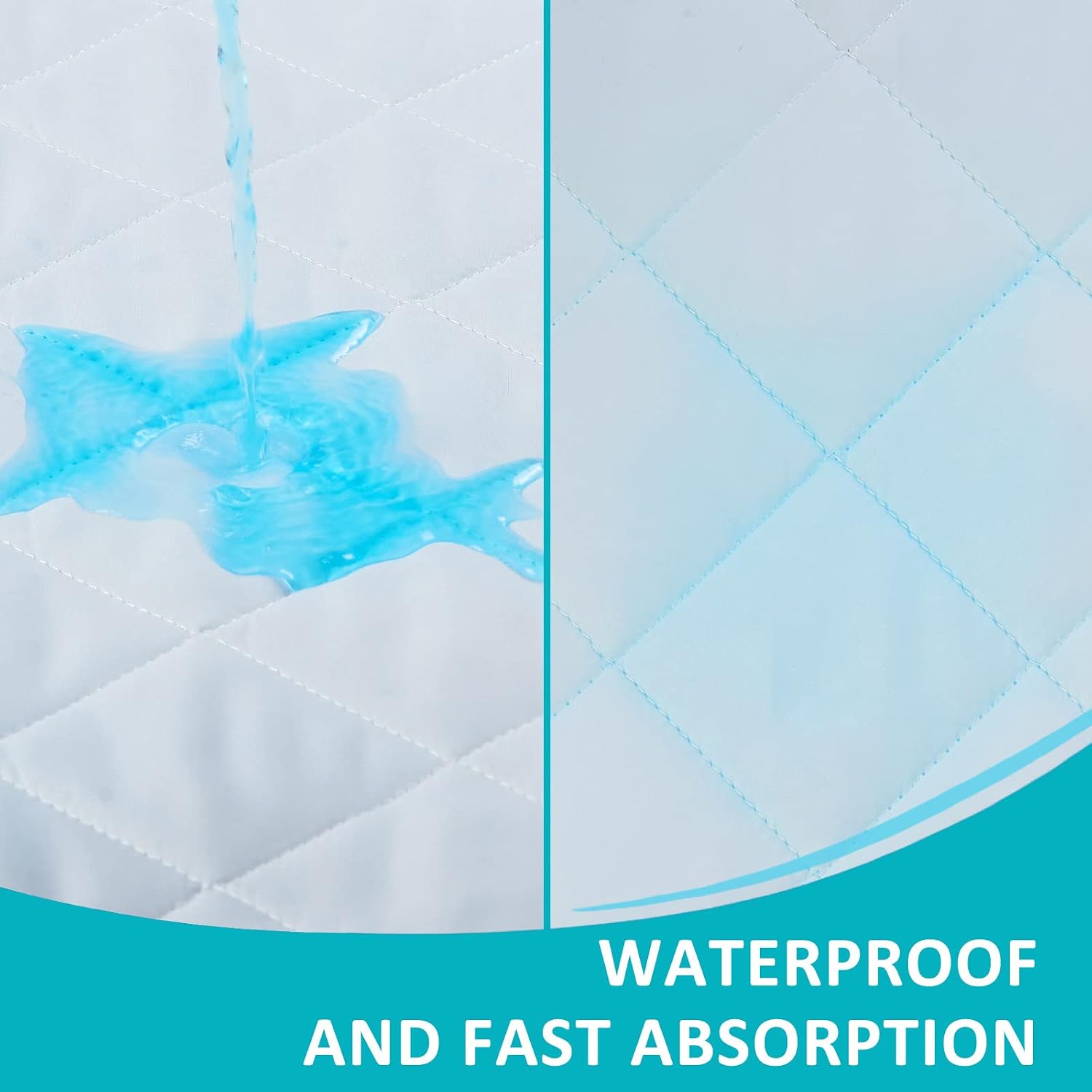 Absorbent Waterproof Queen Bed Pad
