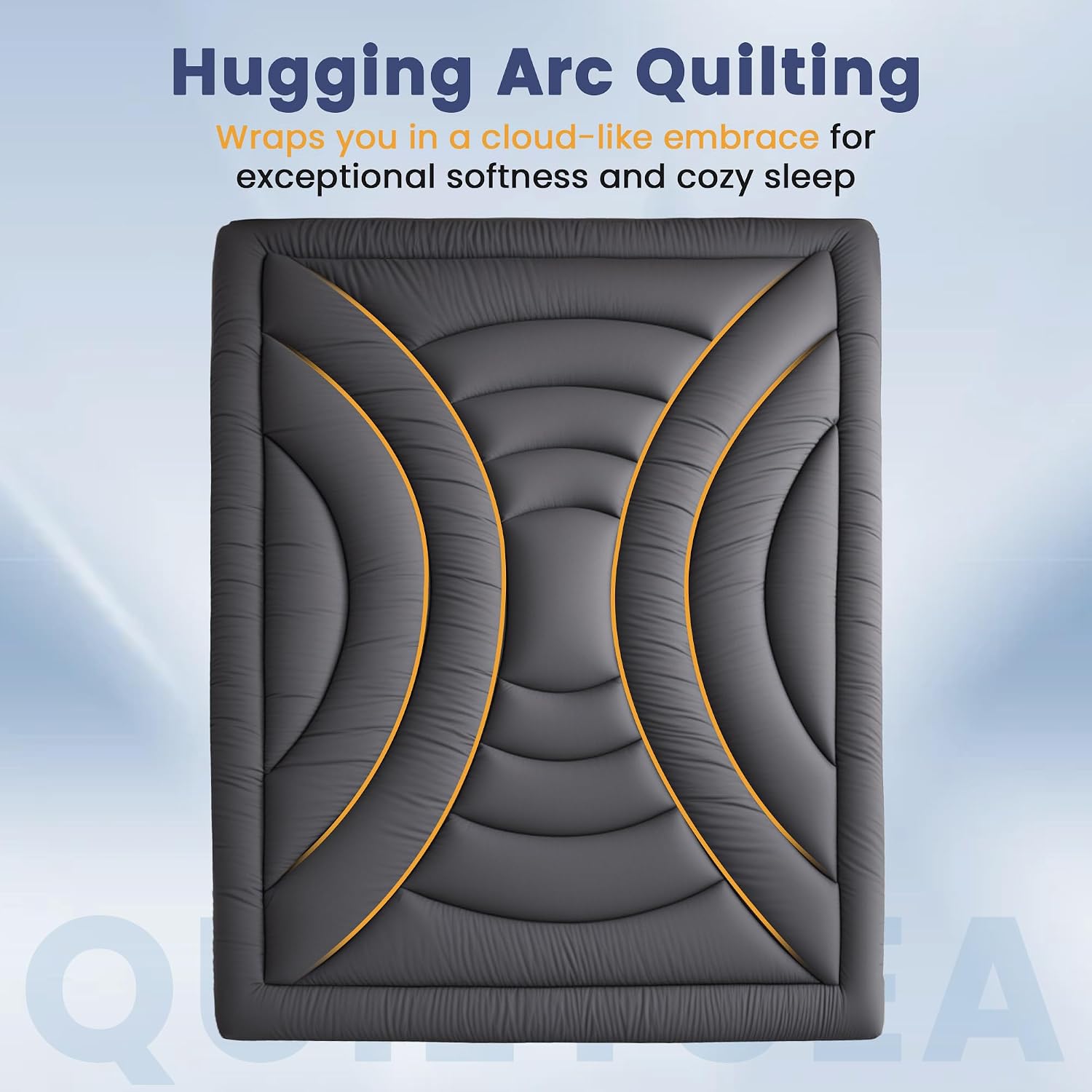 Grey Quilted Waterproof Queen Pad