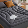 Grey Quilted Waterproof Queen Pad