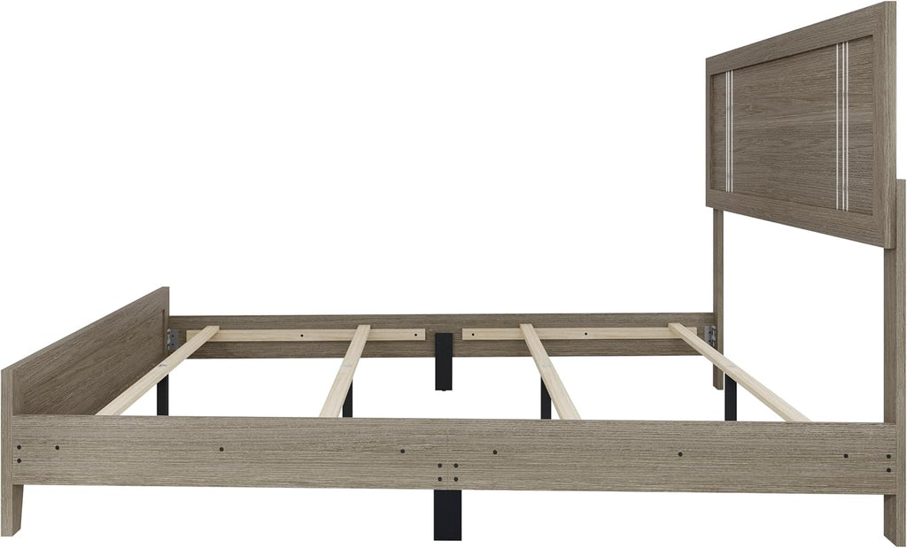 Wood Grain King Panel Bed Frame