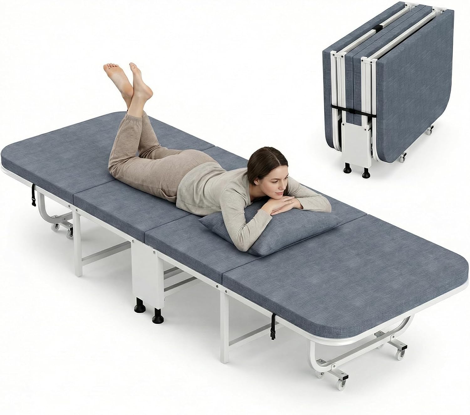 Wheeled Foldable Rollaway Guest Bed