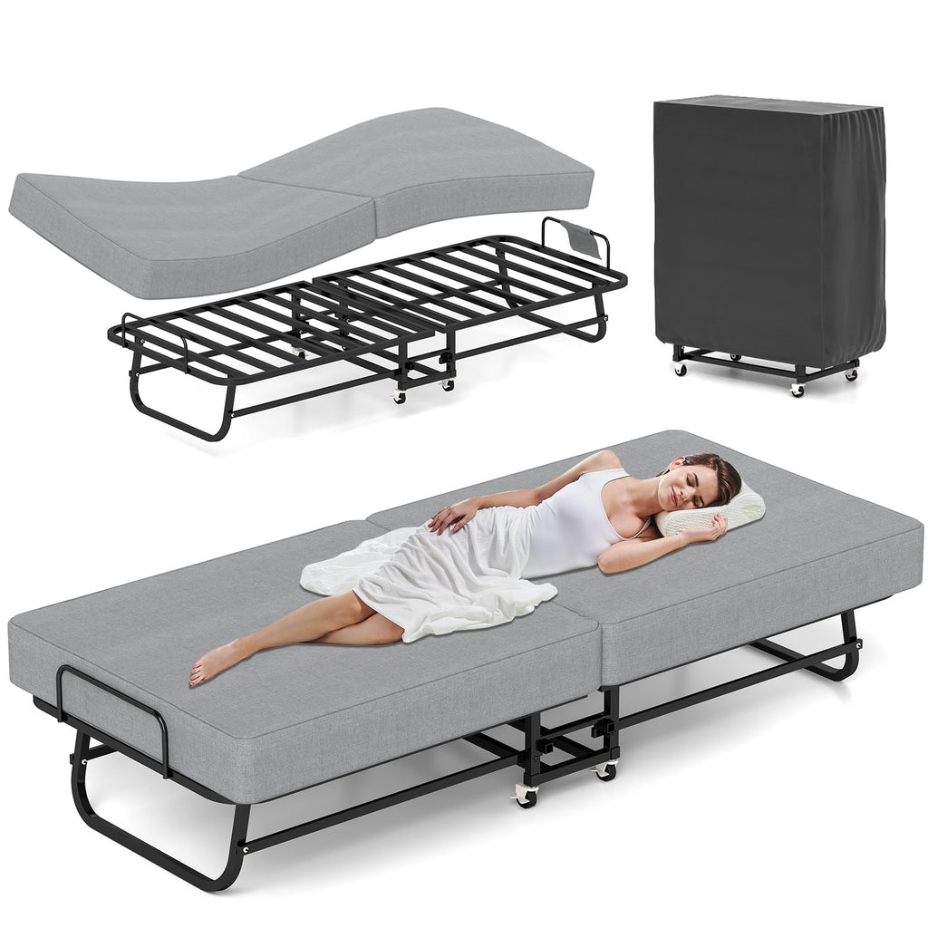Wheeled Foam Foldable Guest Bed