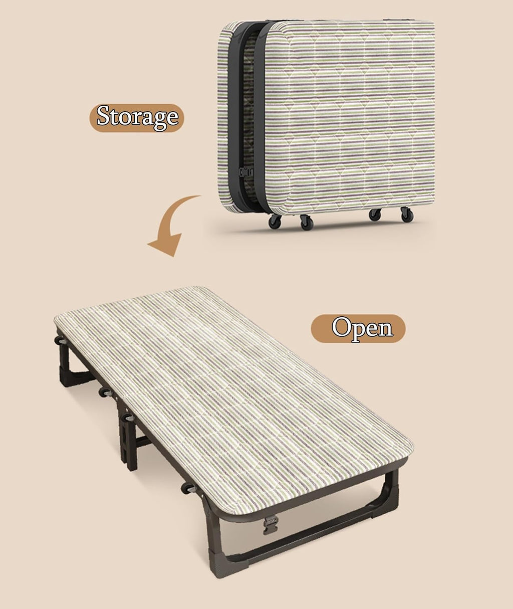 Steel Frame Sponge Foldable Guest Bed