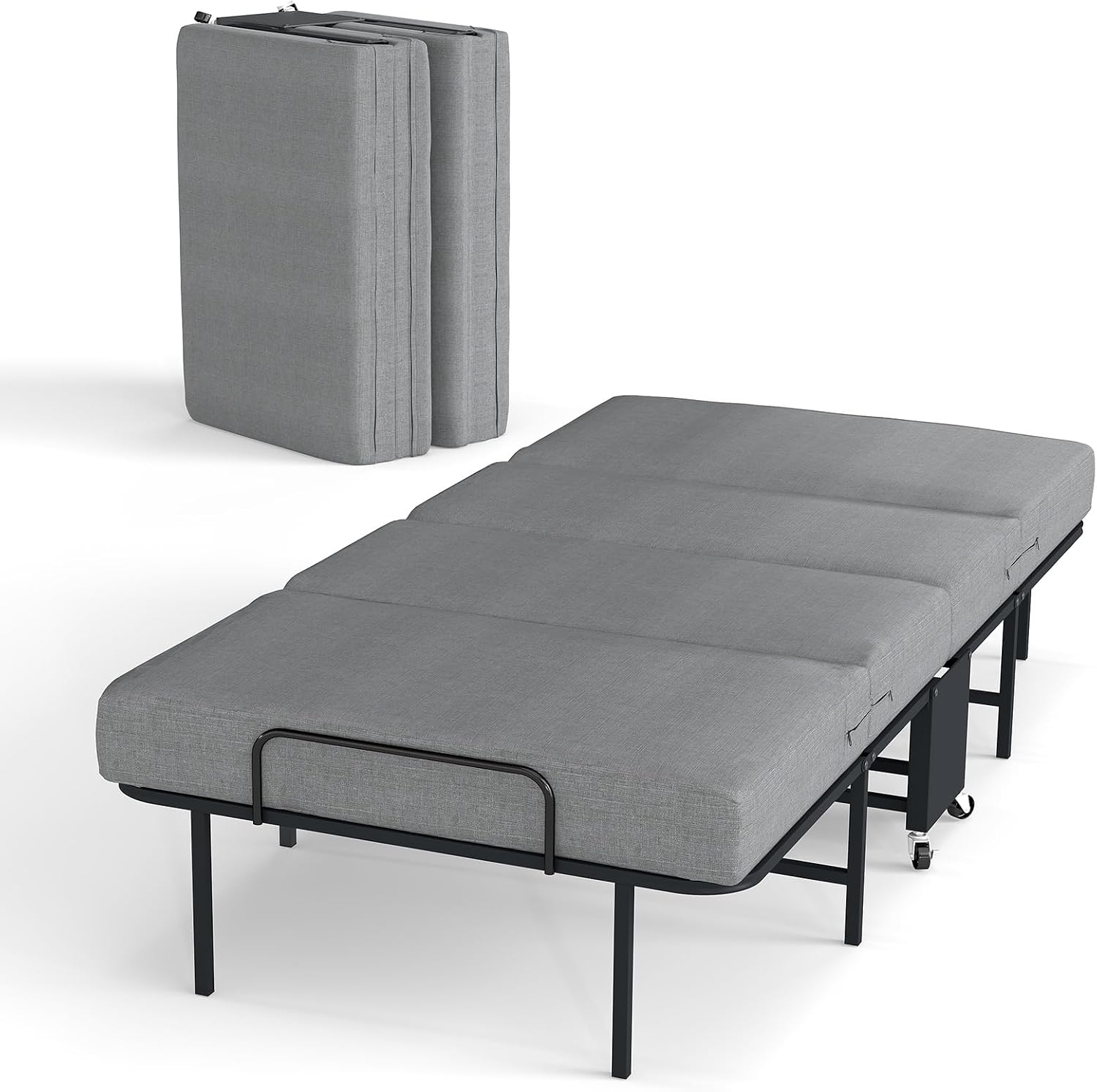 Metal Foam Wheeled Foldable Guest Bed