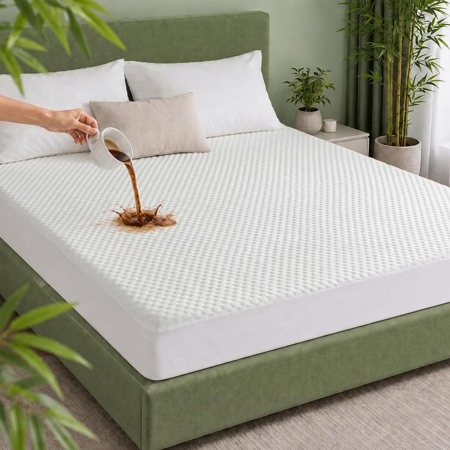 Bamboo Cooling Queen Mattress Protector