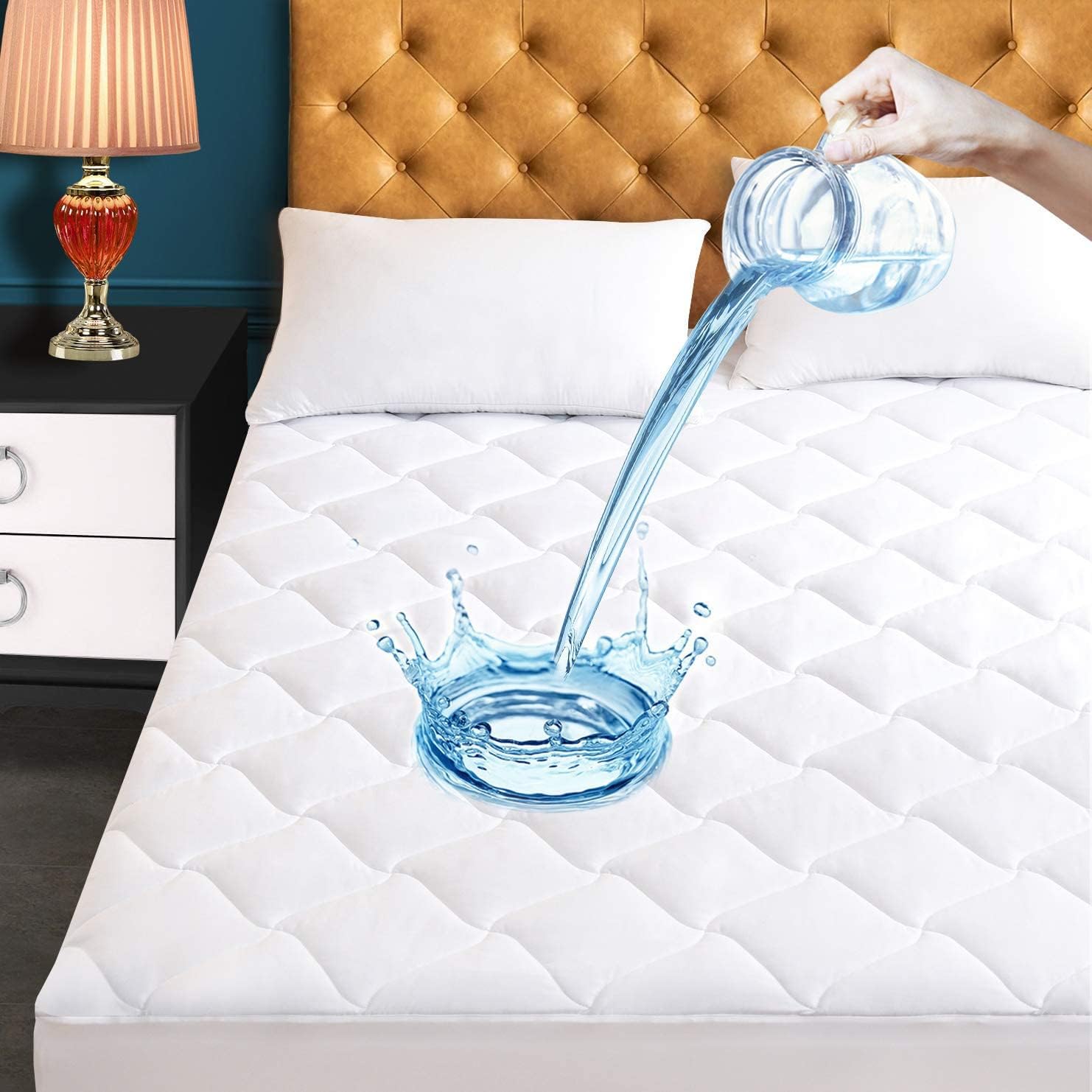 Waterproof Quilted King Mattress Pad