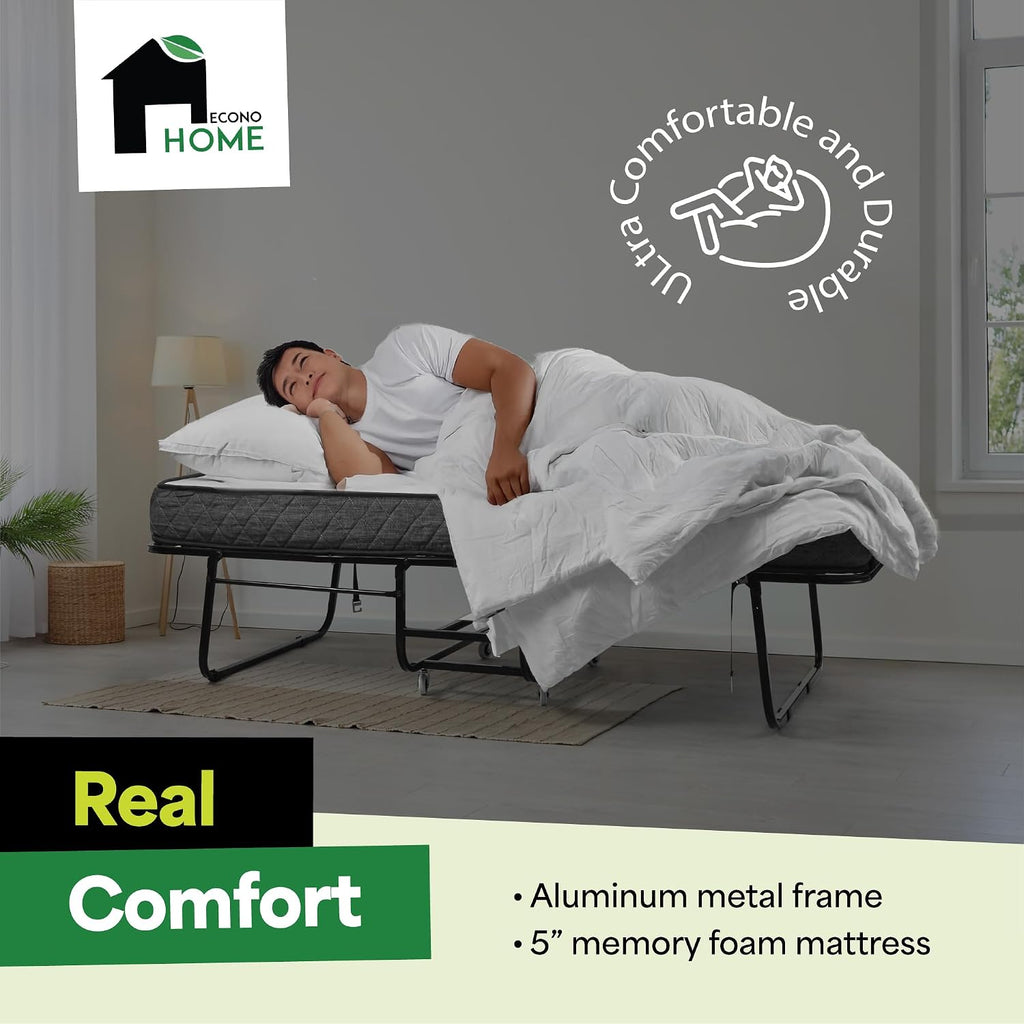 Foldable Foam Rollaway Guest Bed