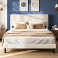 Teddy Velvet Full Platform Bed