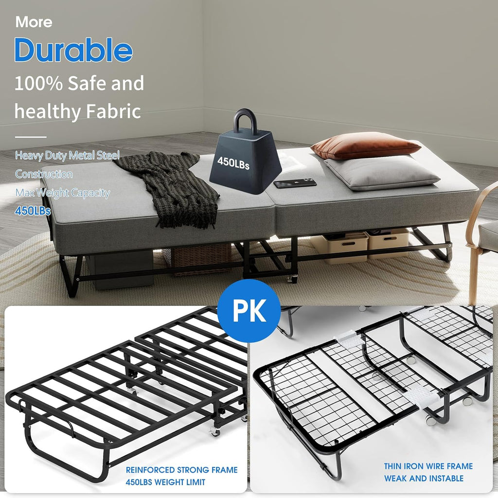 Wheeled Foam Foldable Guest Bed