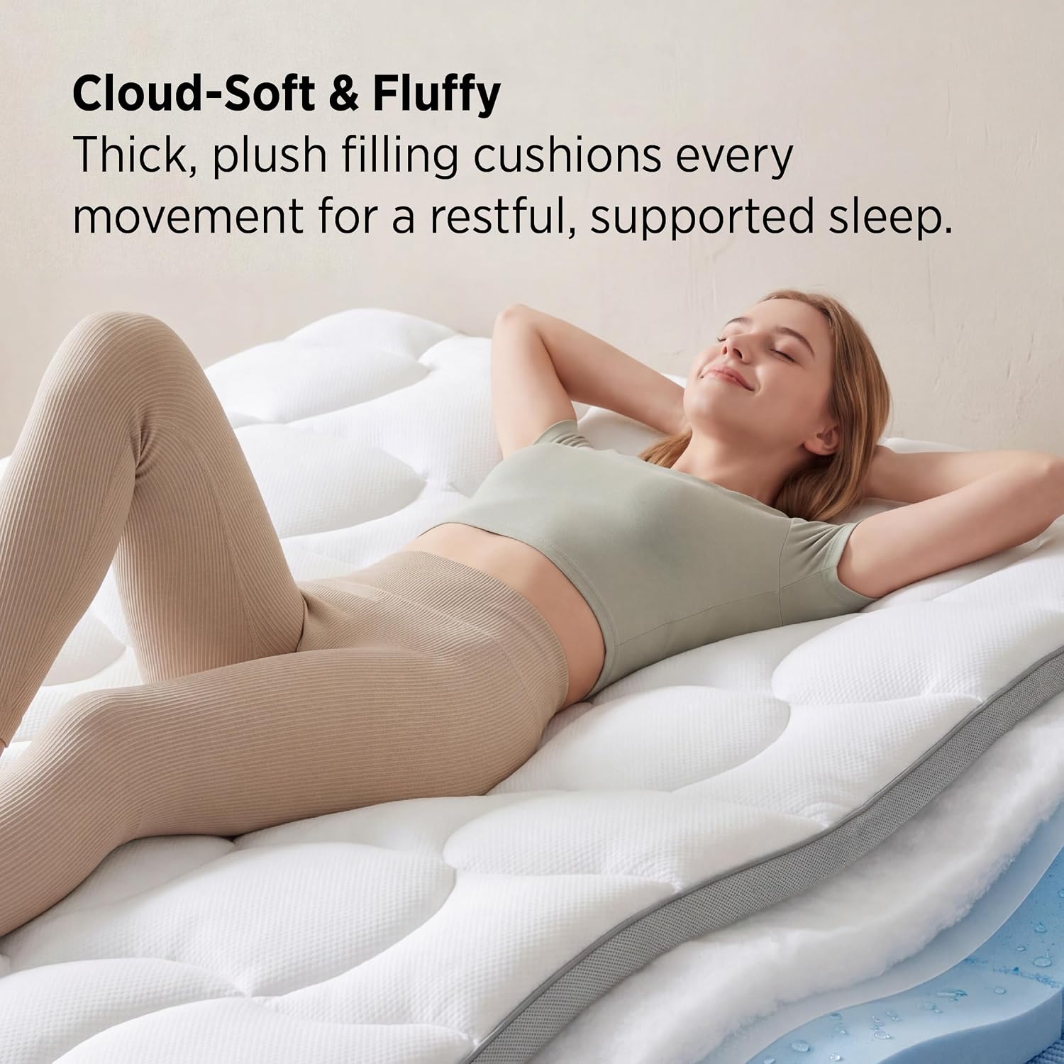 Thick Waterproof Queen Mattress Topper