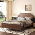 Walnut Storage Full Wood Platform Bed