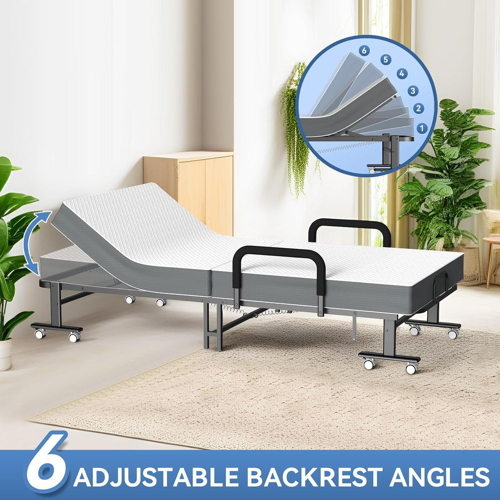 Wheeled Adjustable Foldable Guest Bed