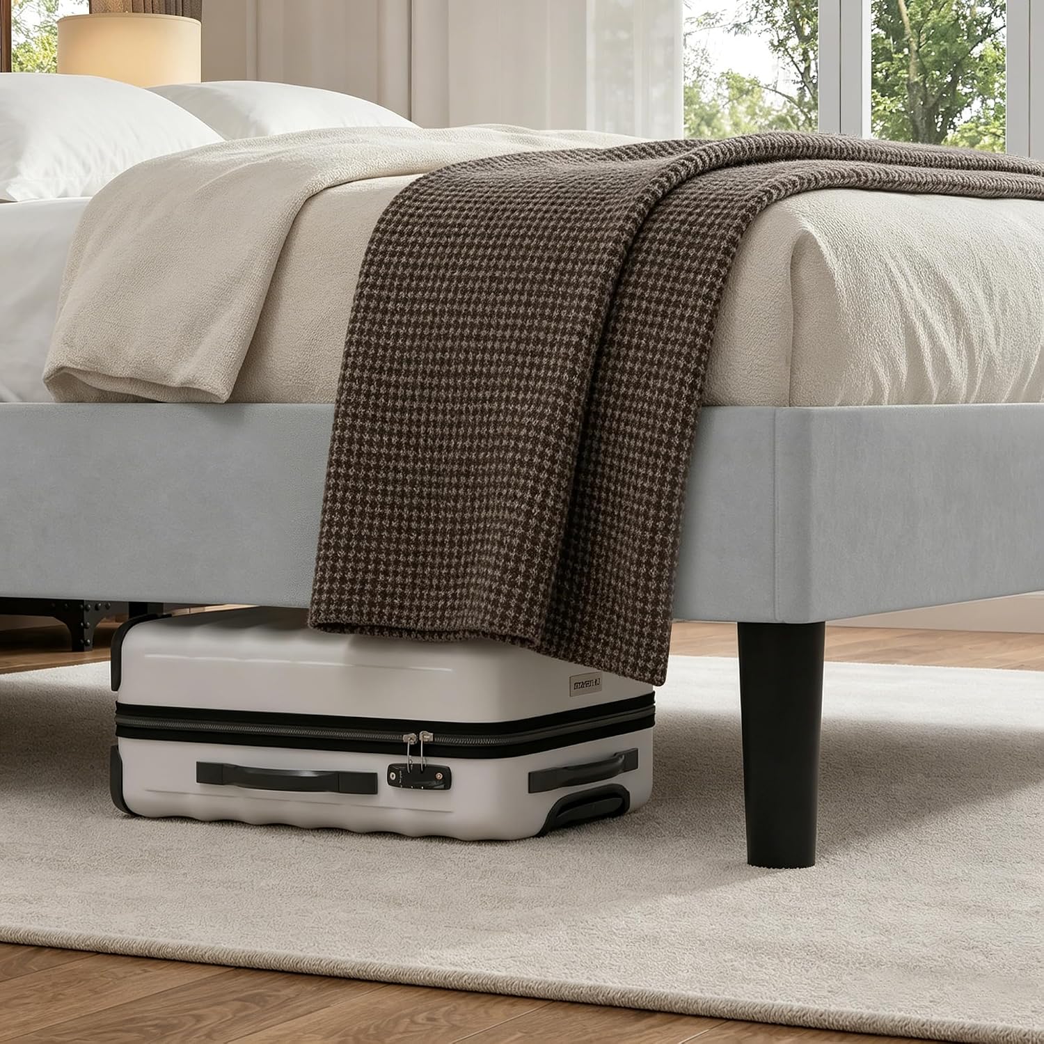 Velvet Full Upholstered Platform Bed