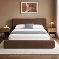 Chenille Queen Channel Platform Bed