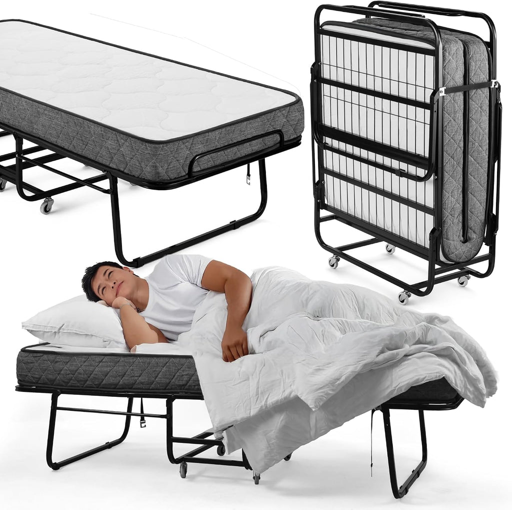 Foldable Foam Rollaway Guest Bed