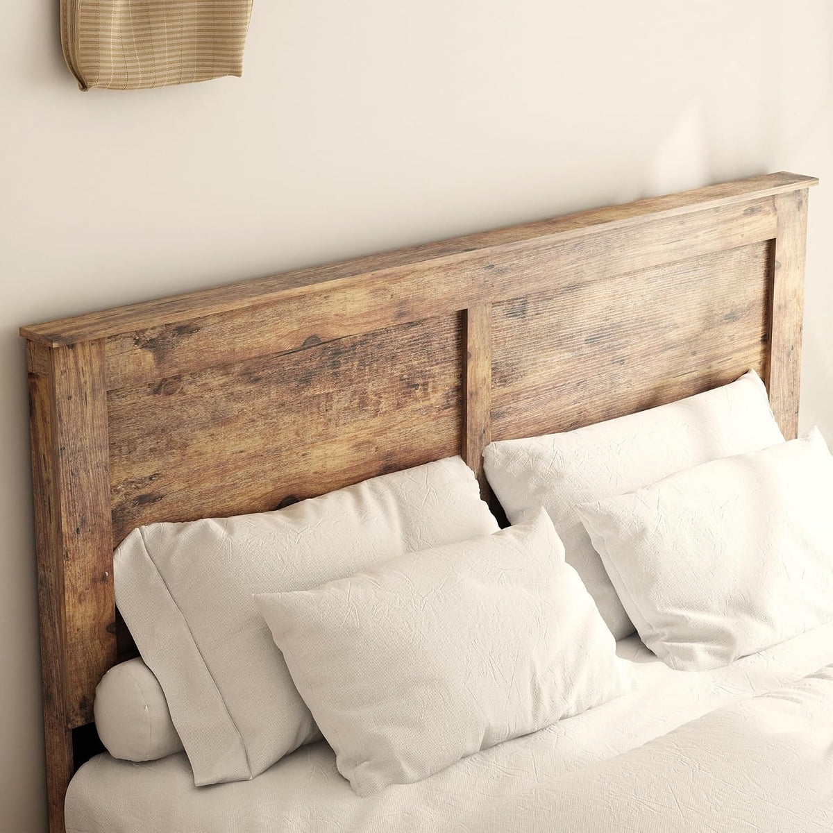 Rustic Wood Queen Platform Bed