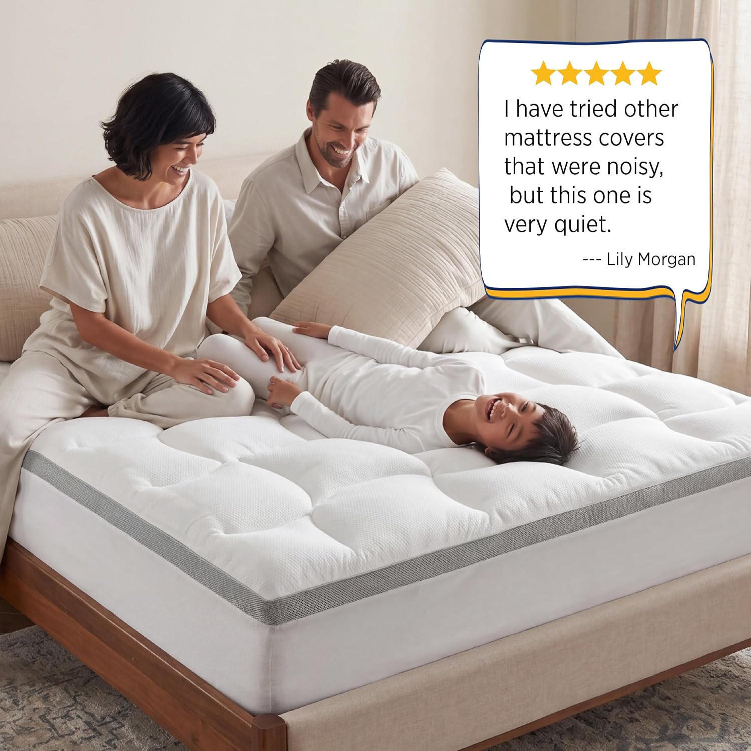 Thick Waterproof Queen Mattress Topper