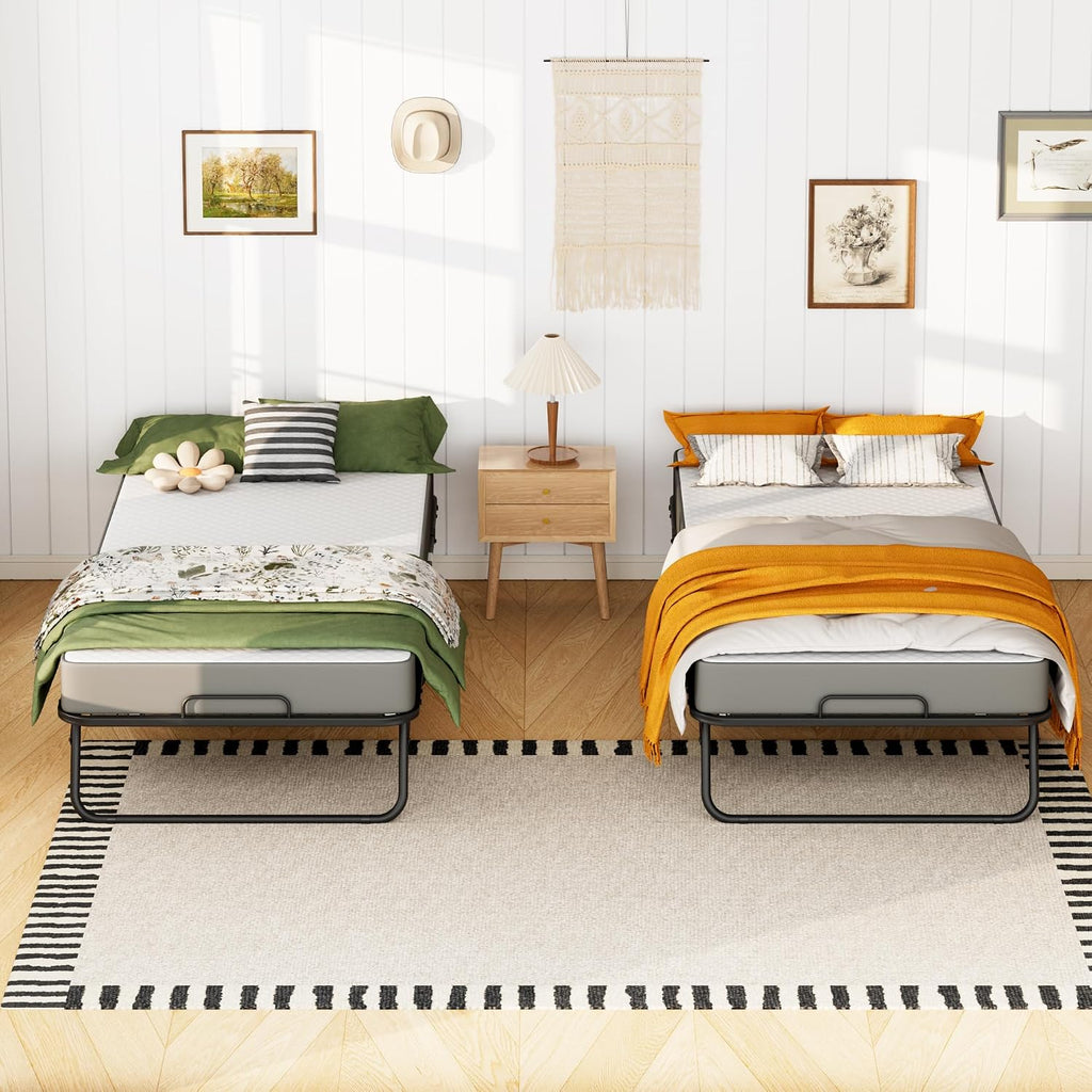Metal Foam Wheeled Foldable Guest Bed