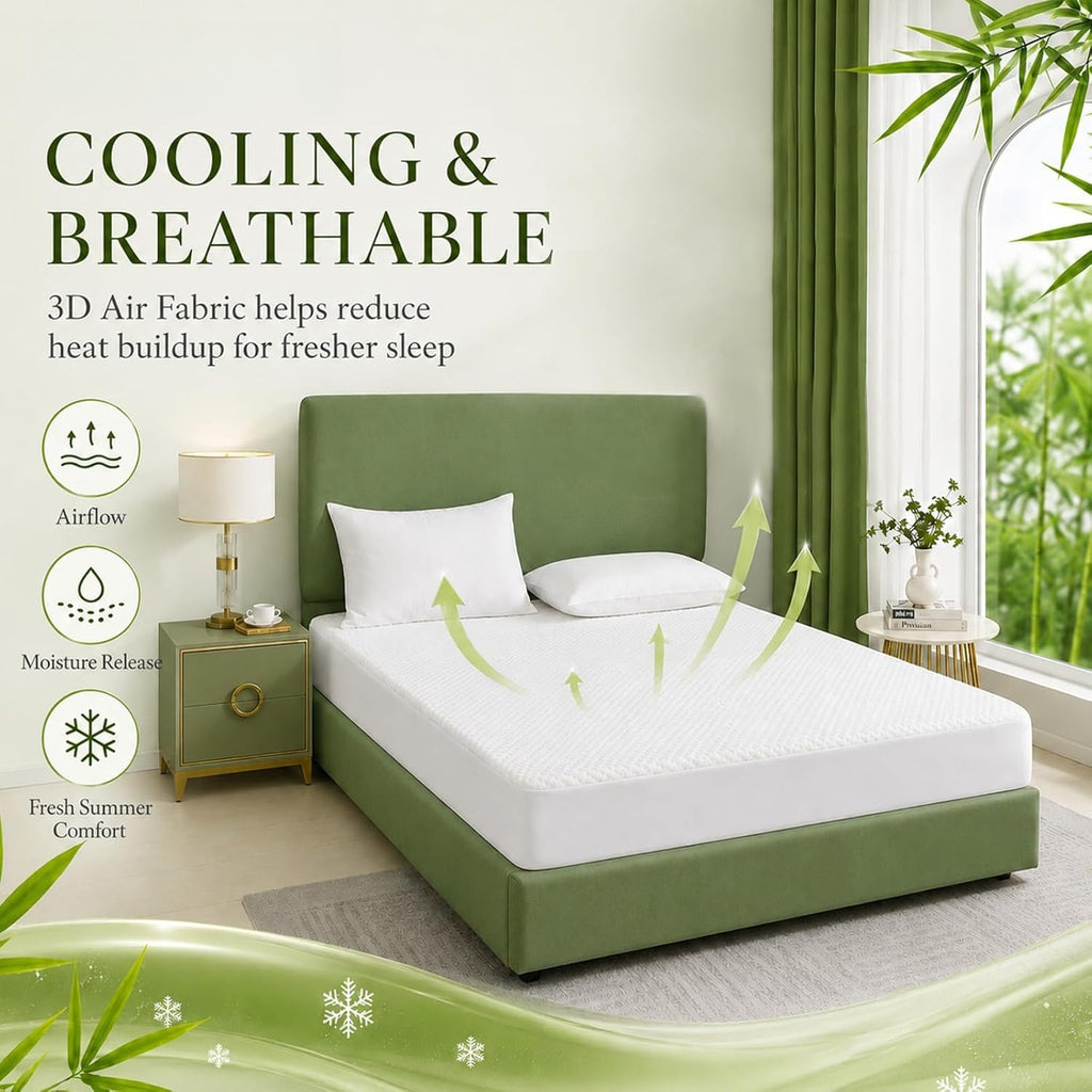 Bamboo Cooling Queen Mattress Protector