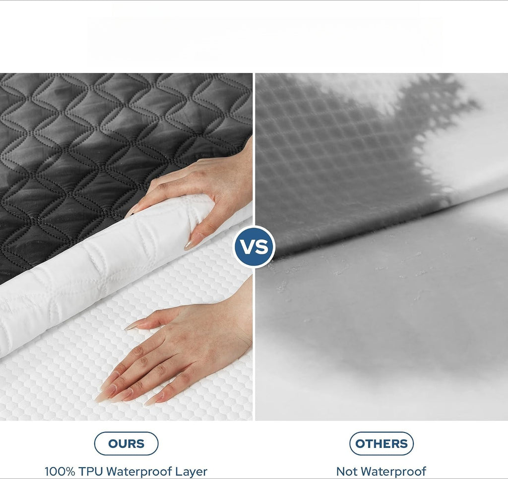 Gray Twin XL Waterproof Mattress Cover
